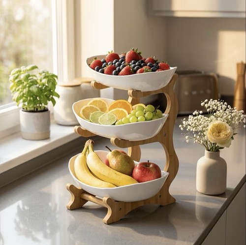 Ebenen obstschale regal - 3,