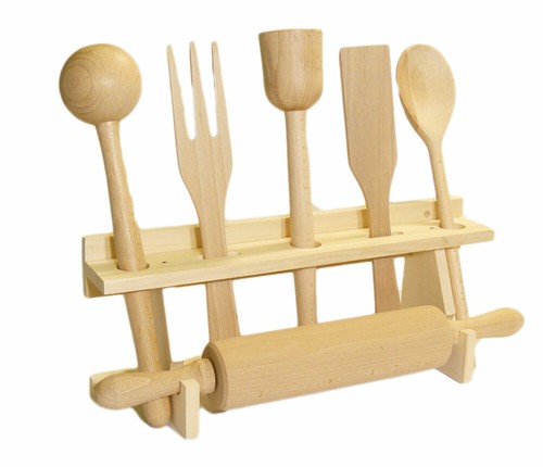Küchenutensilien set aus holz - aus,